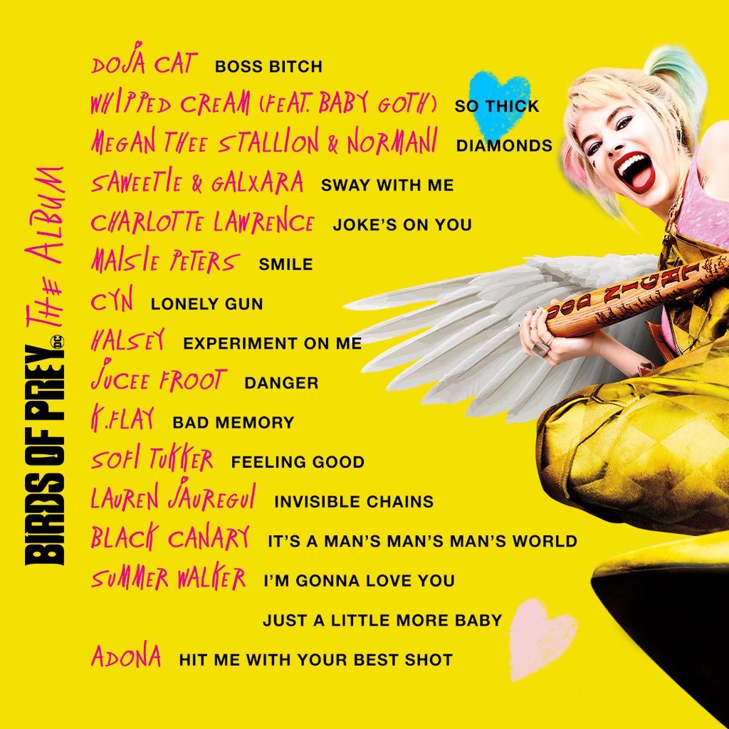 Birds of Prey Soundtrack List