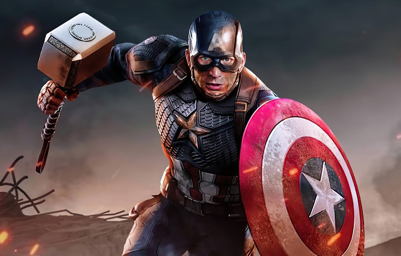 Chris Evans Captain America Mjolnir