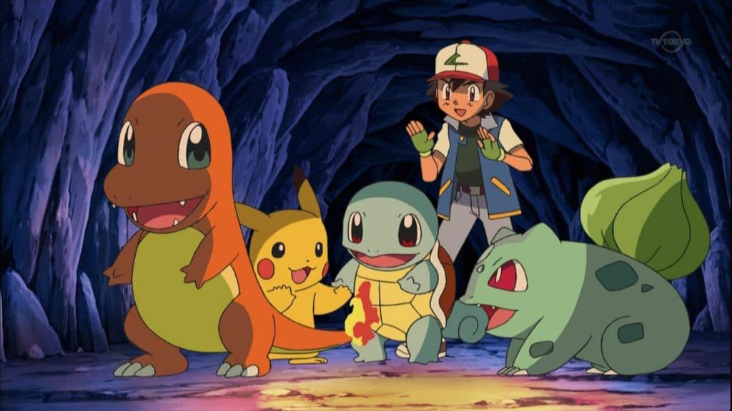 Pokémon Ash Ketchum Pikachu Bulbasaur Charmander Squirtle