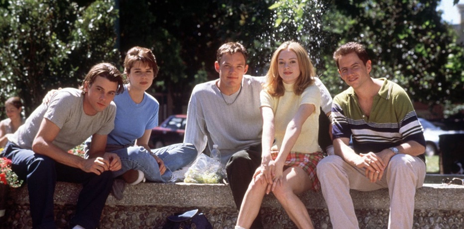 Cast of Scream 1996, Skeet Ulrich, Neve Campbell, Matthew Lillard, Rose McGowan, Jamie Kennedy