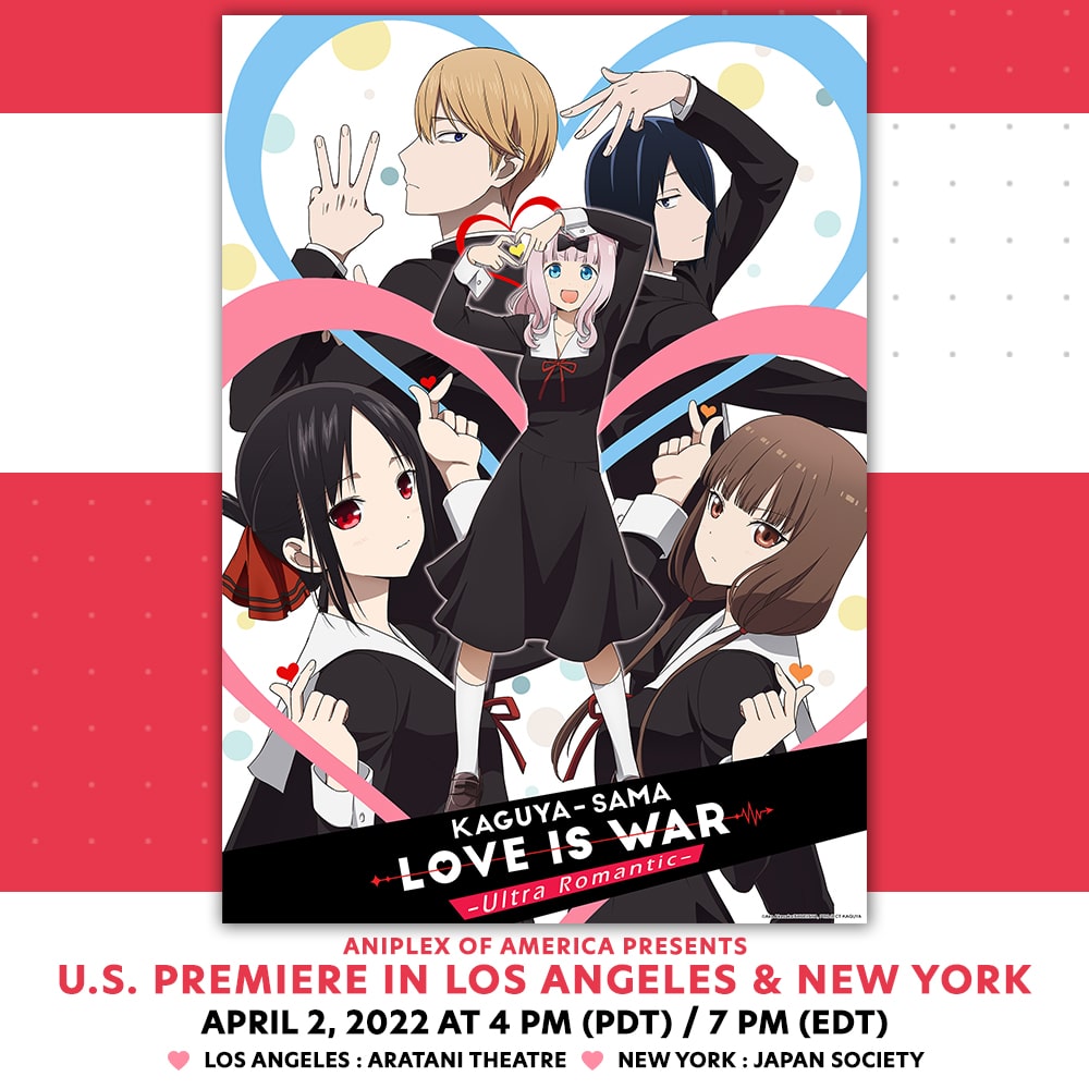 Terceira temporada e OVA de 'Kaguya-Sama: Love is War' são