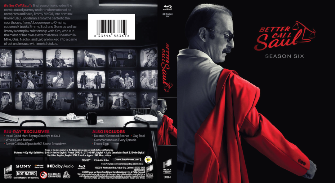 BETTER CALL SAUL - Season Six and Complete Series Arrive on Blu-ray 12/