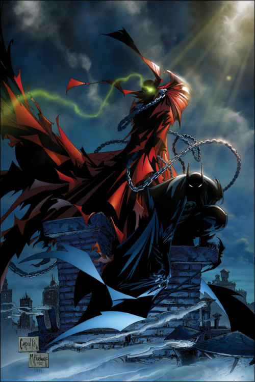 Batman / Spawn - Capullo & McFrlane variant cover artwork.
