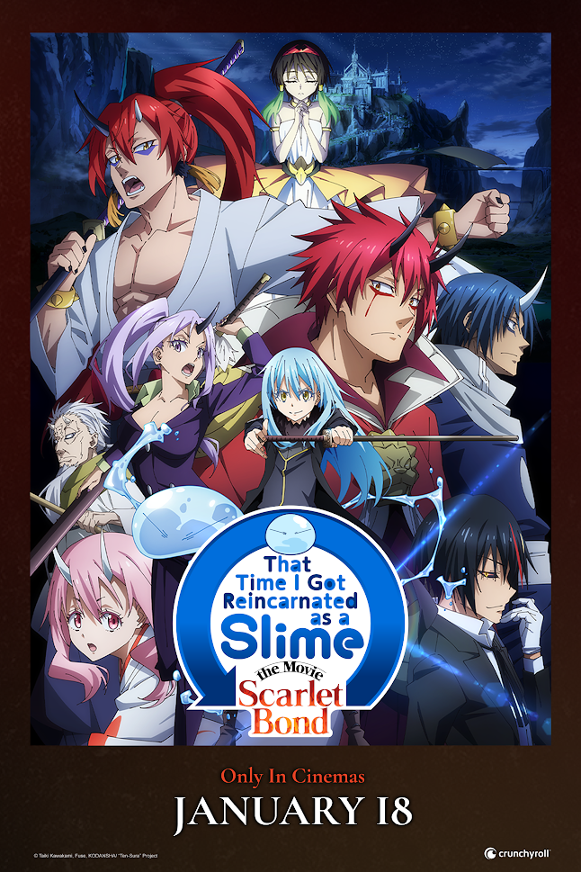 Novos filmes na Crunchyroll, 3ª Temporada de Slime e mais!