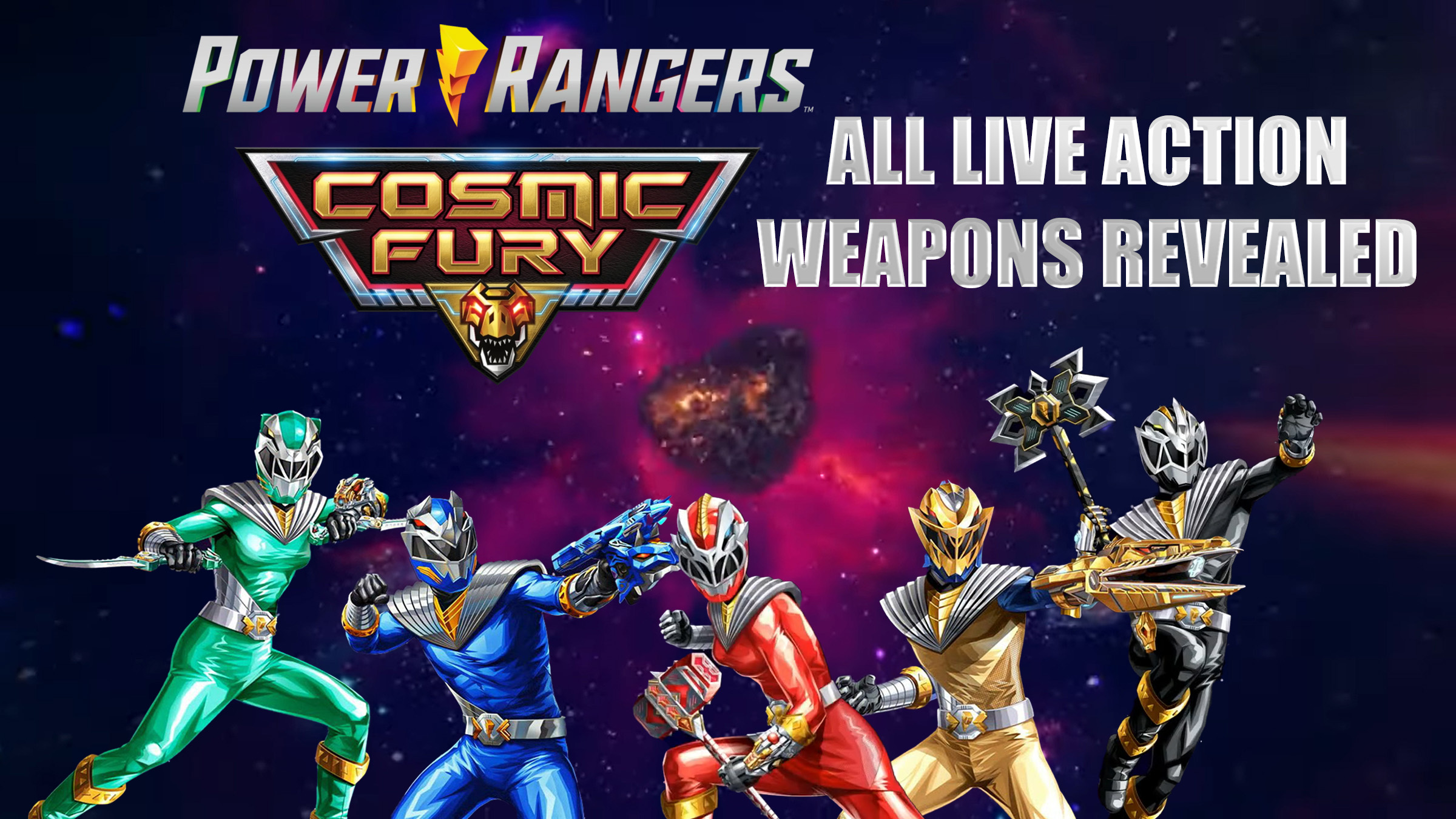 I still don't like the costume designs for Cosmic Fury but those weapons  look incredible. I'm so glad that we're getting individual weapons again. :  r/powerrangers