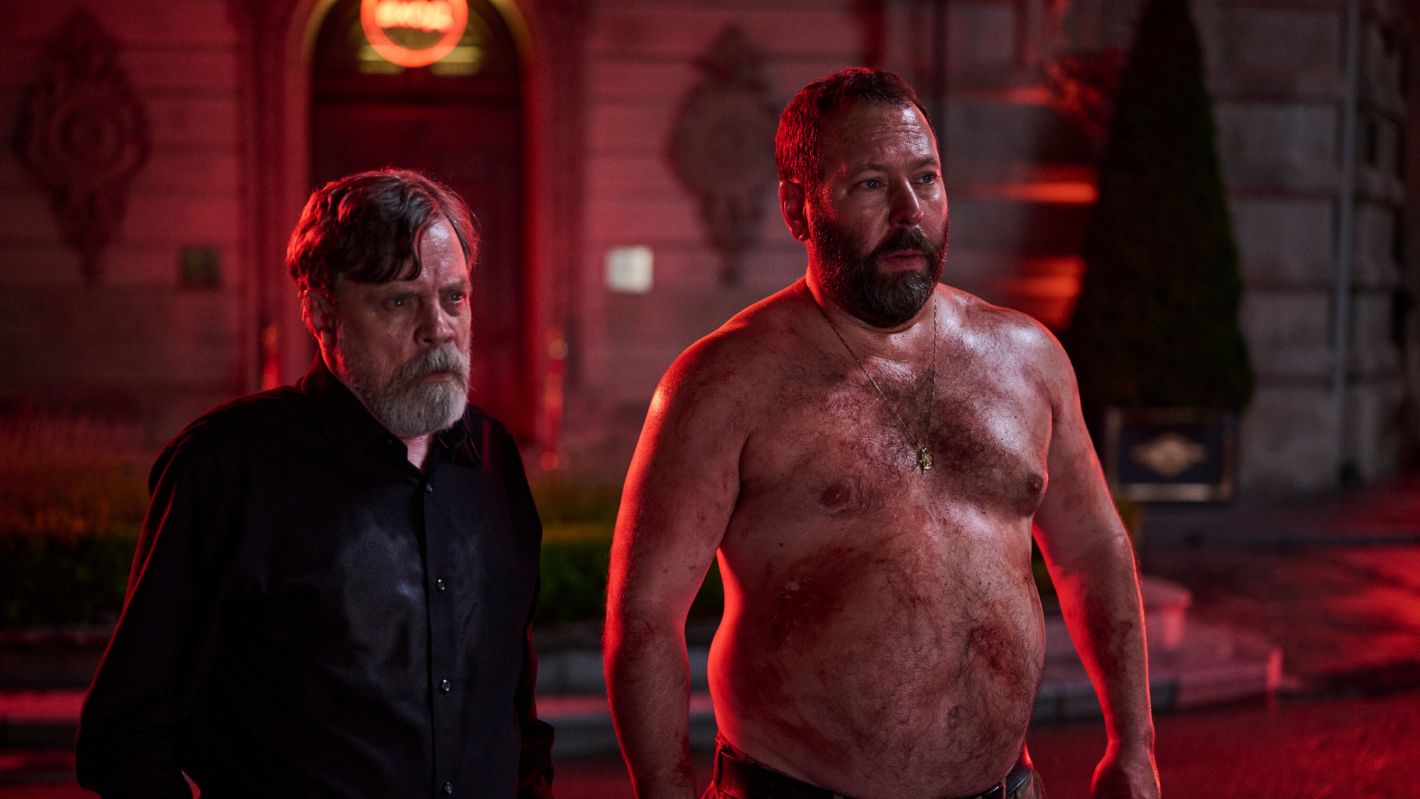 Bert Kreischer and Mark Hamill in The Machine.