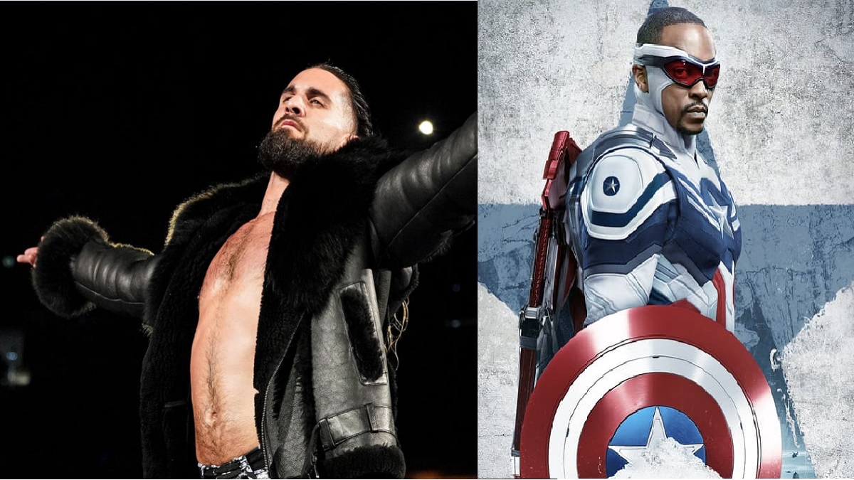 WWE Marvel Seth Rollins Captain America Falcon Sam Wilson
