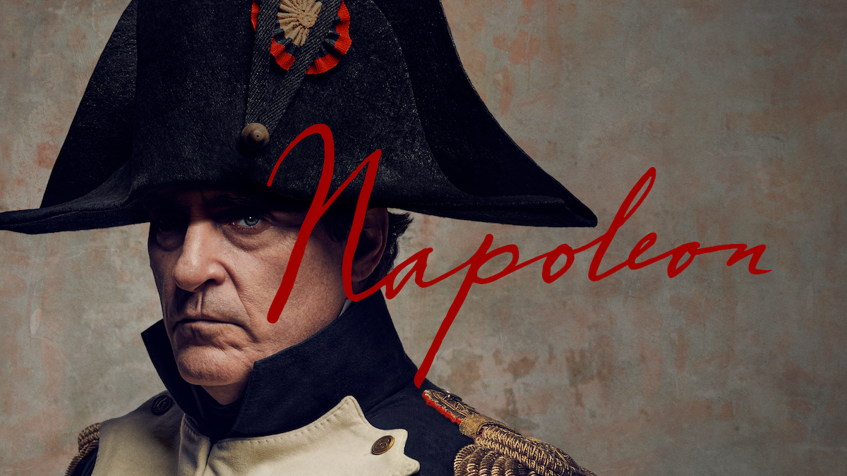 Joaquin Phoenix stars in Napoleon.