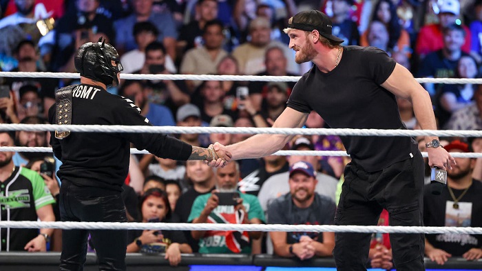 WWE Logan Paul and Rey Mysterio