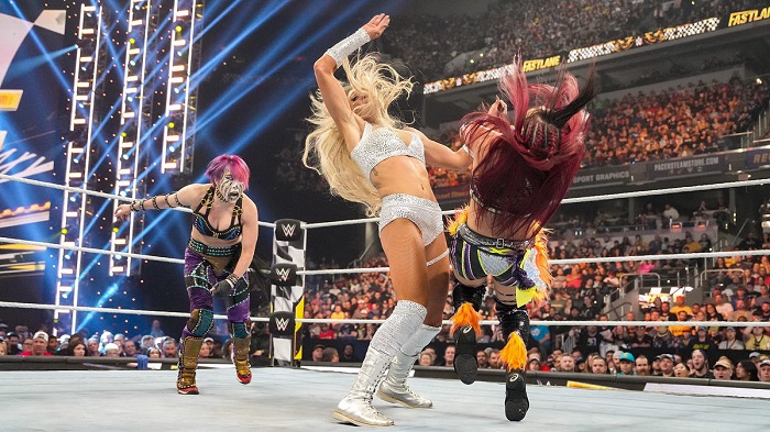 WWE Charlotte Flair and IYO SKY and Asuka