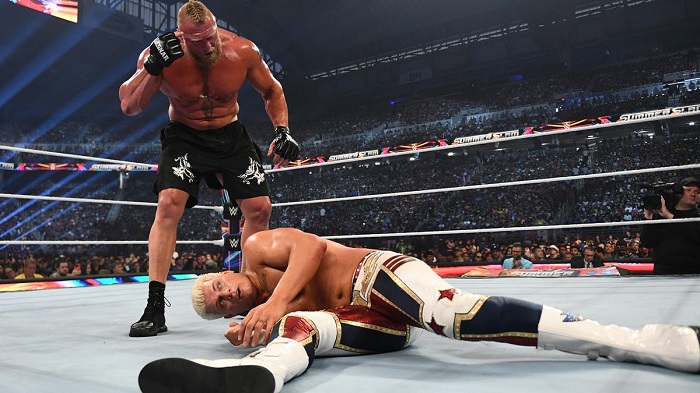 WWE Brock Lesnar and Cody Rhodes
