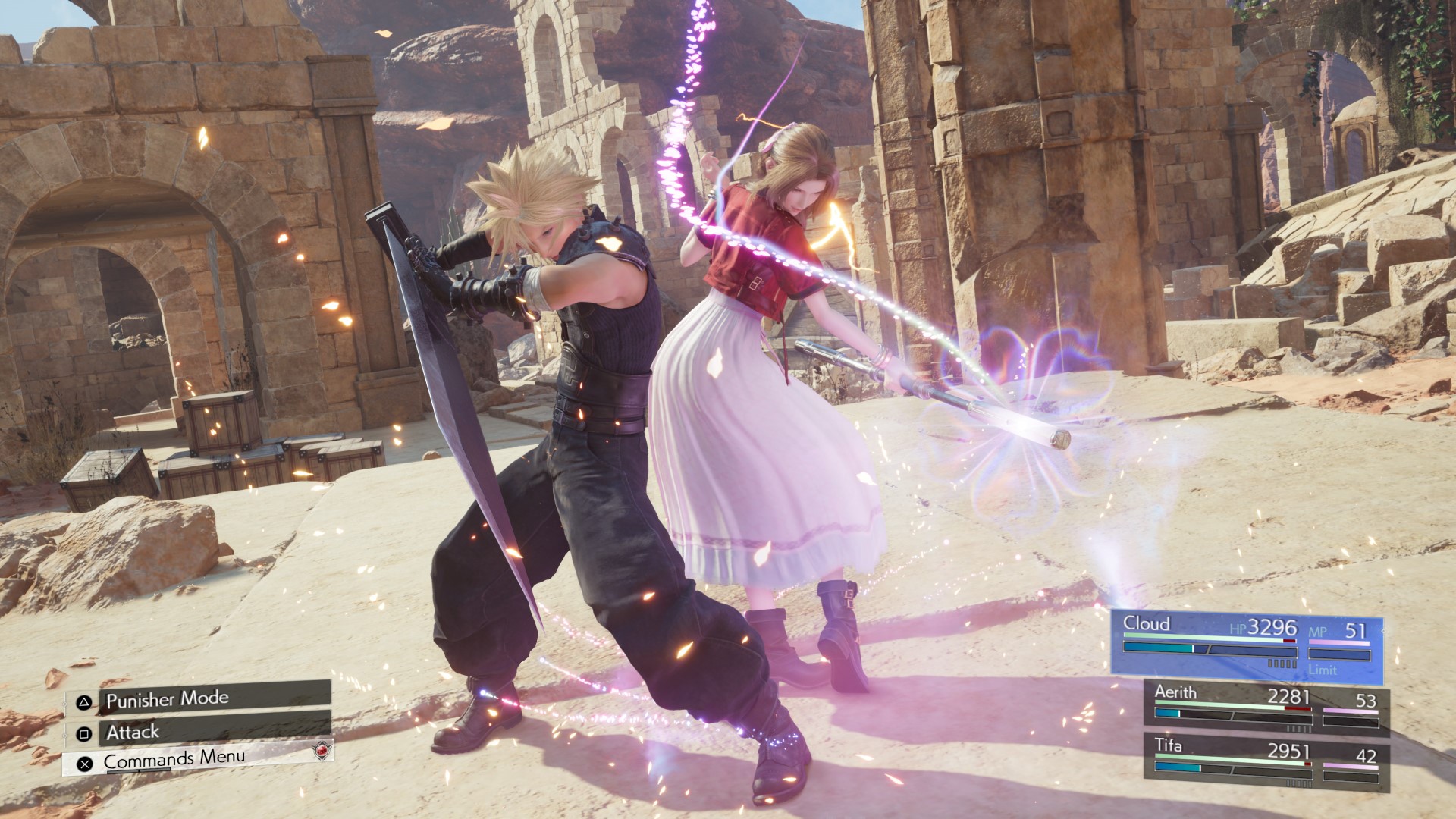 Cloud and Aerith back to back