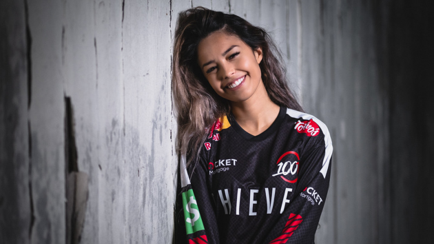 Photo of Valkyrae representing 100 Thieves, an american lifestyle brand and gaming organization
