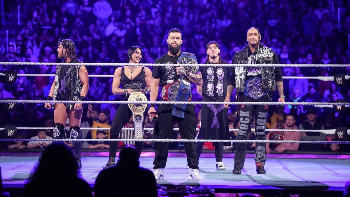 WWE Judgement Day Dominik Mysterio, JD McDonagh, Finn Balor, Damian Priest, Rhea Ripley