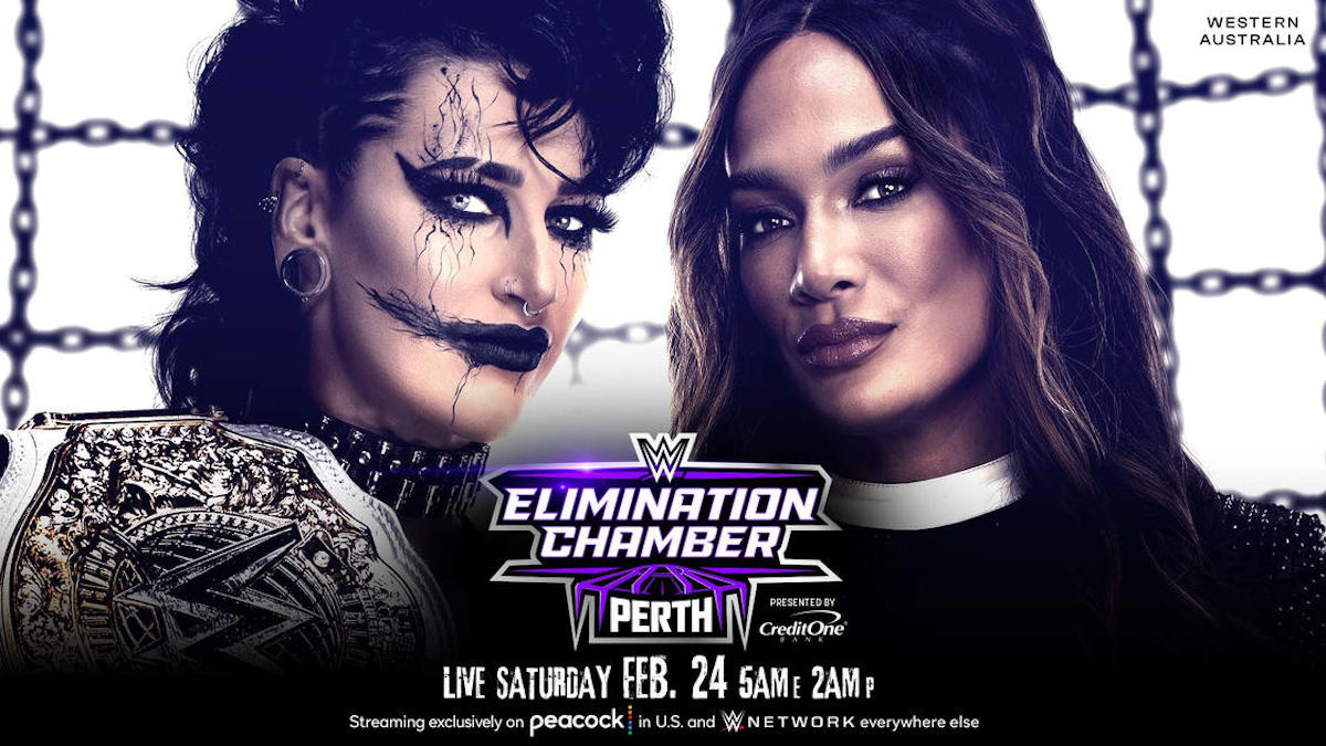 WWE Elimination Chamber Perth Rhea Ripley vs Nia Jax