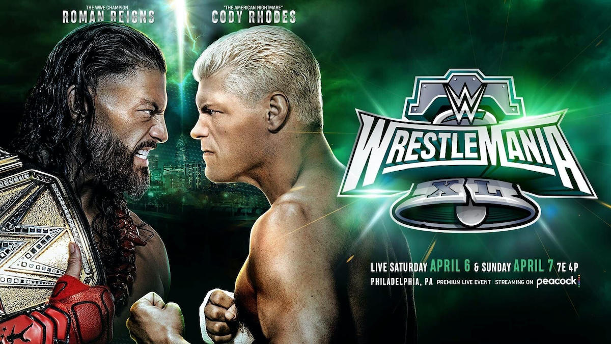 WrestleMania XL Cody Rhodes vs Roman Reigns II banner