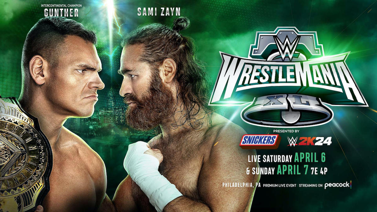 WWE WrestleMania 40 Gunther vs Sami Zayn Intercontinental Title, Triple H