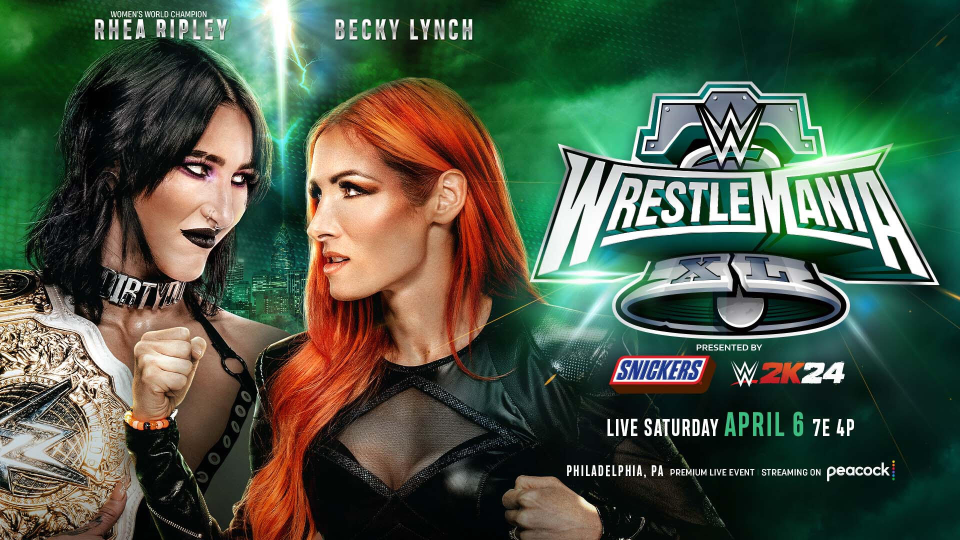 WrestleMania XL - Rhea Ripley vs Becky Lynch