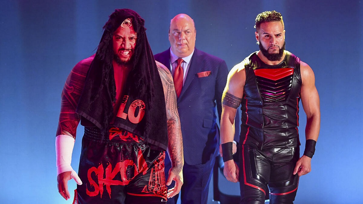 WWE Solo Sikoa, Paul Heyman, Tama Tonga The Bloodline